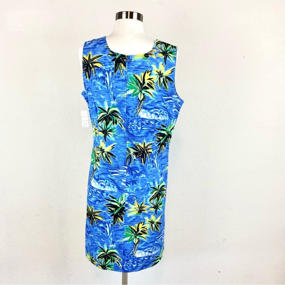 Peter Popovitch Palm Tree Midi Summer Dress NWT - Picture 4 of 9
